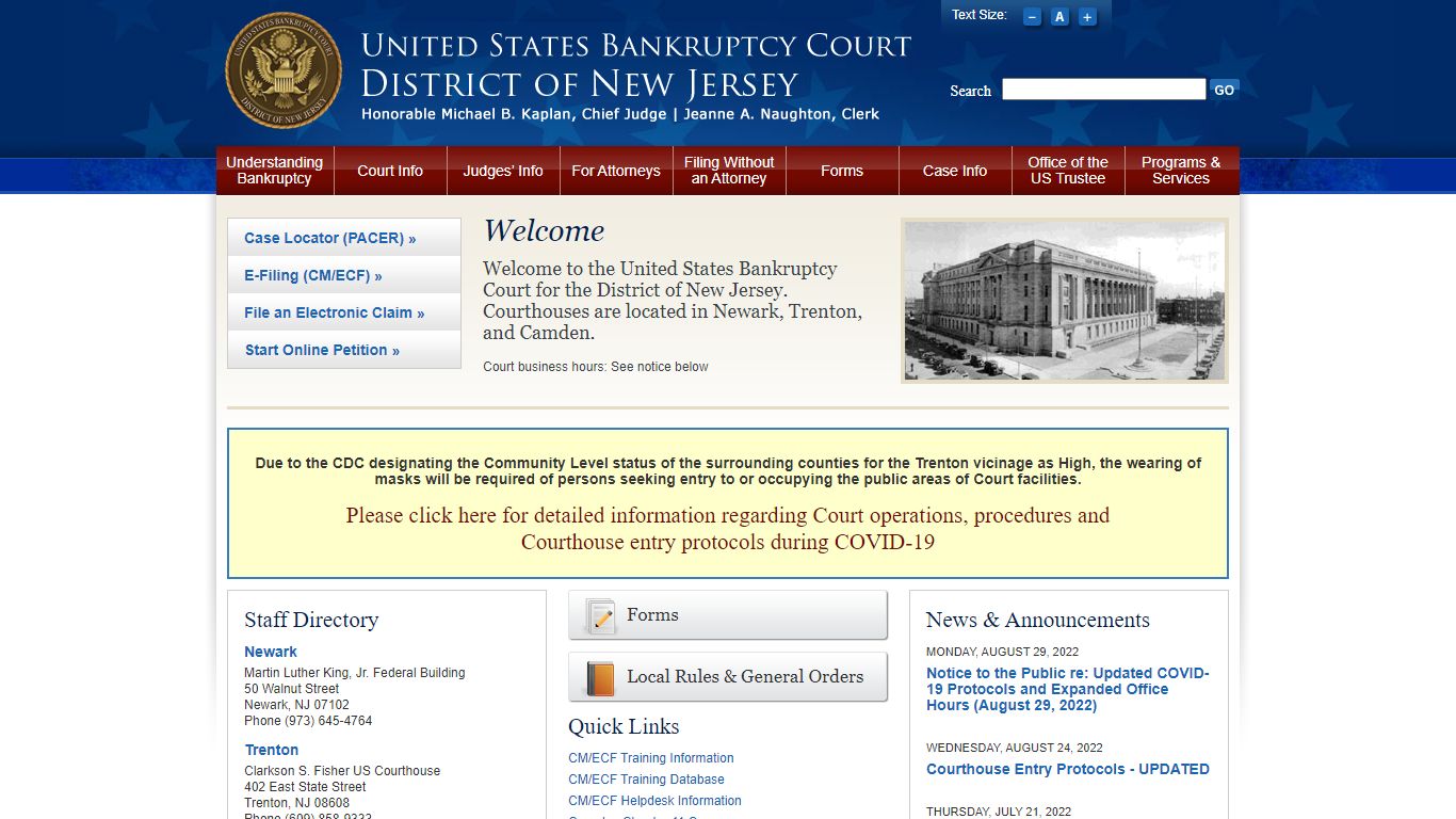 Home | United States Bankruptcy Court - District of New Jersey